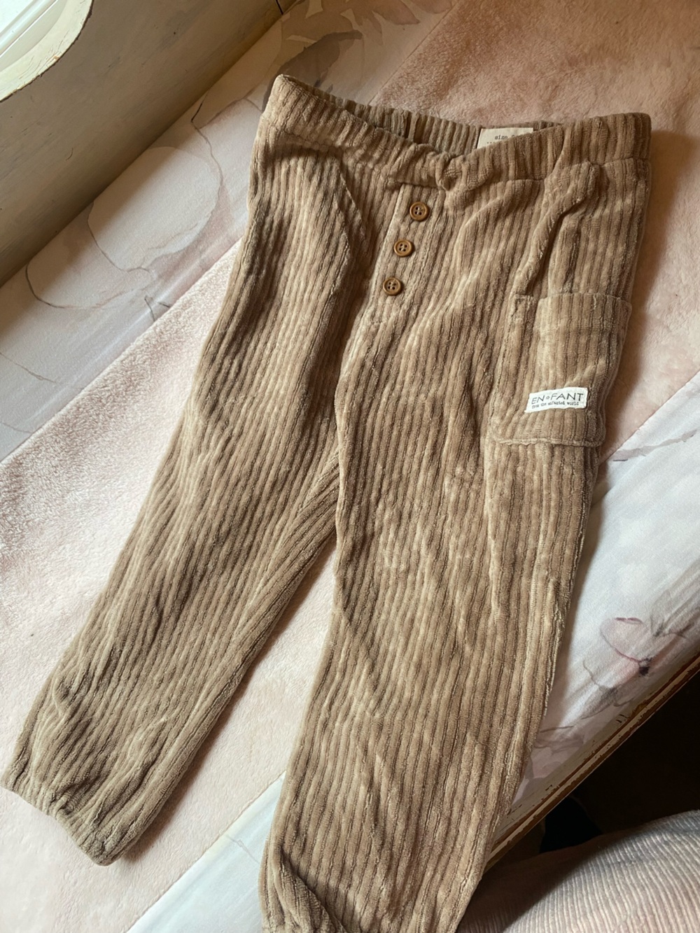 Ribbed baby pants